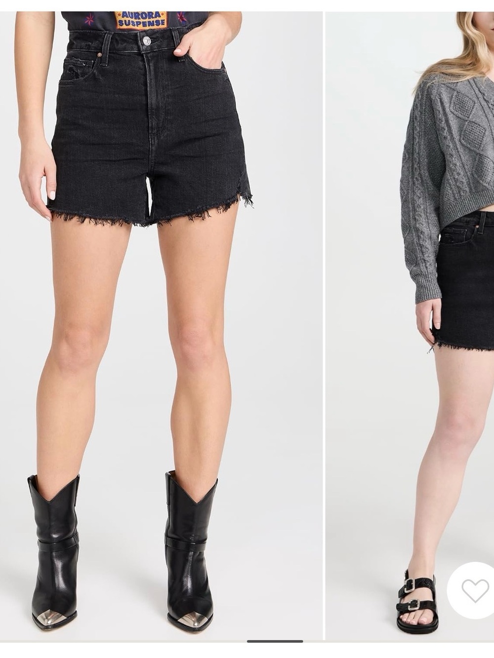 PAIGE  Black Denim Cut Off Short- Size 28